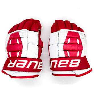 Gants Bauer Pro Series d'occasion (blanc/rouge)